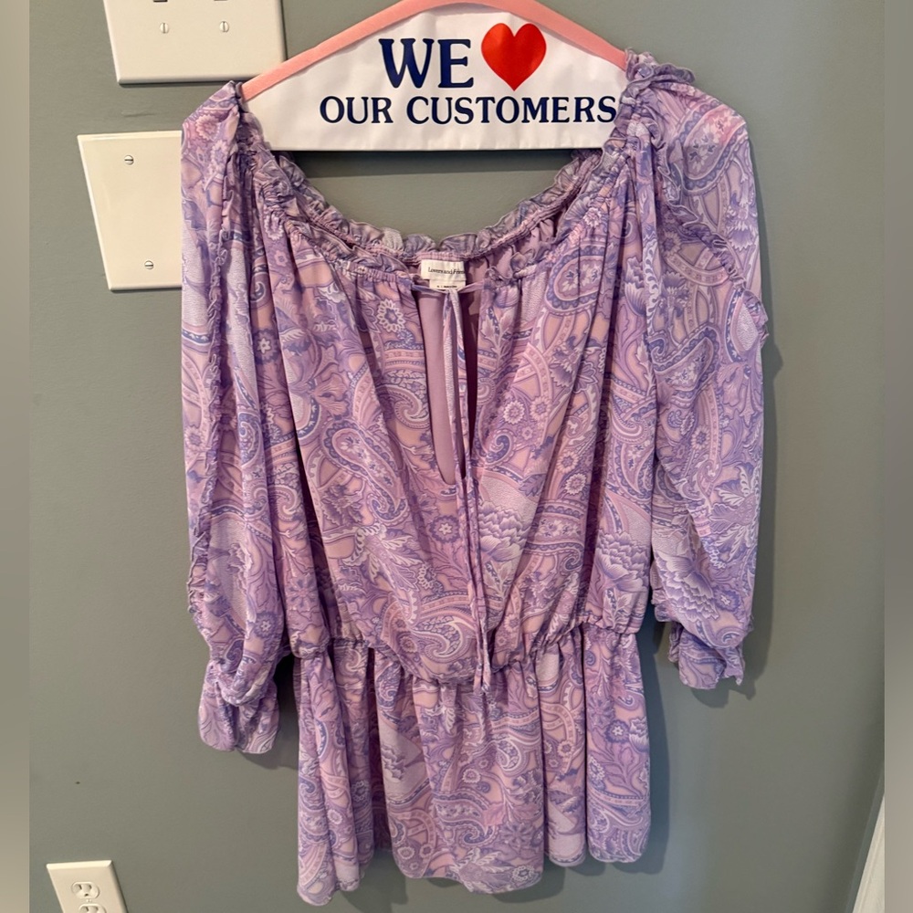 Lovers & Friends XL purple printed dress